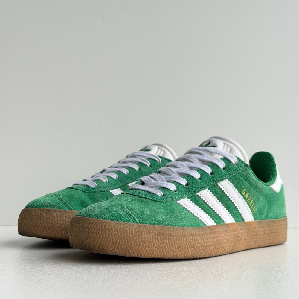 Adidas Gazelle Bold Mens 5‎ Green/Gum Suede Sneakers Retro Casual Preppy Soccer - Picture 2 of 9